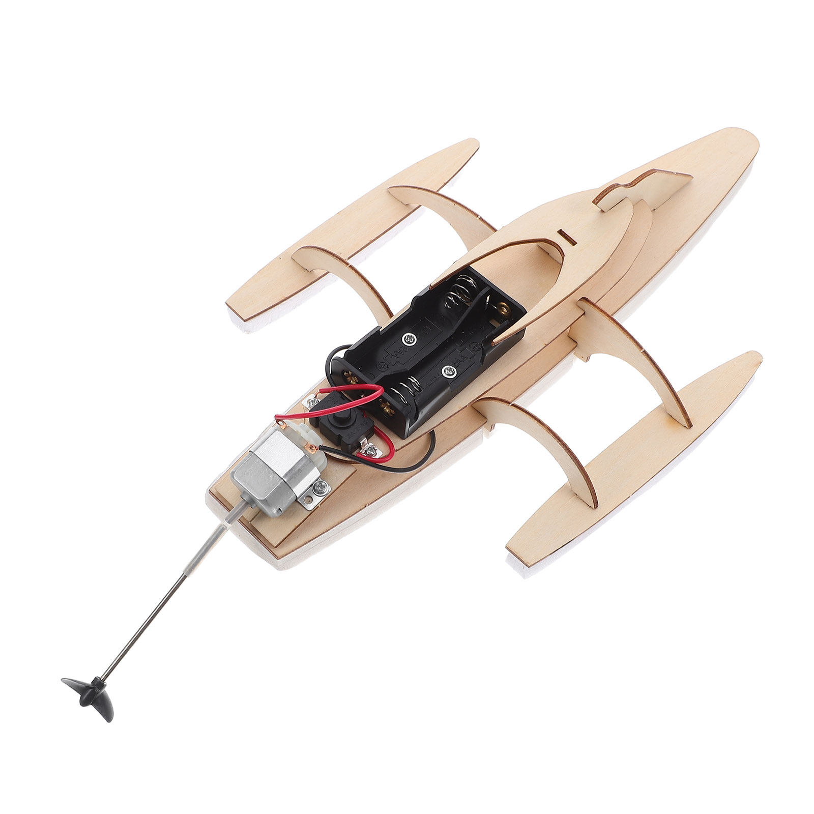 Outdoor Power Kit - 1Set DIY Wooden Trihull Sailboat Assembly