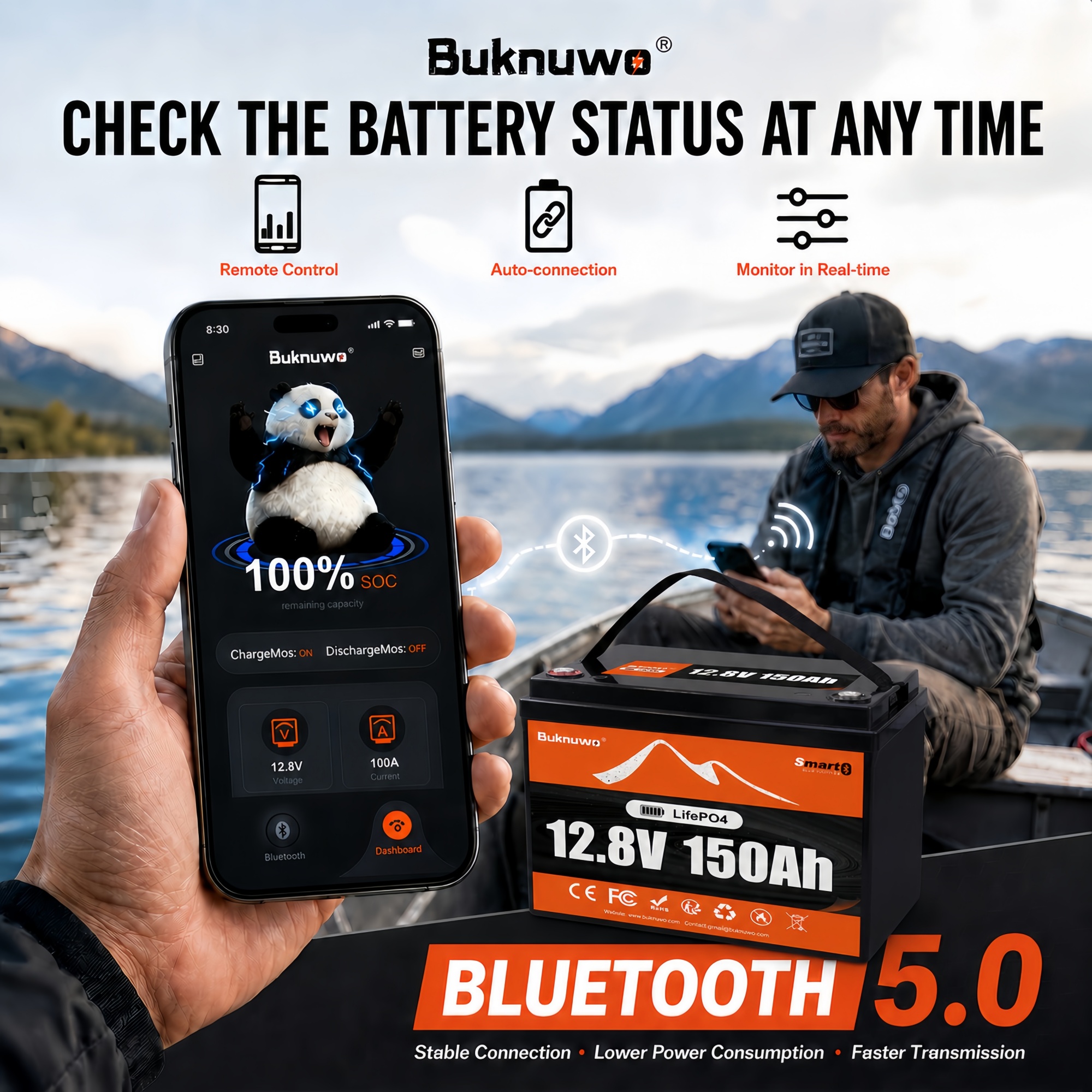 Buknuwo Smart 12V/12.8V 150Ah  - Outdoor Power Supply 12V recensie en prijs