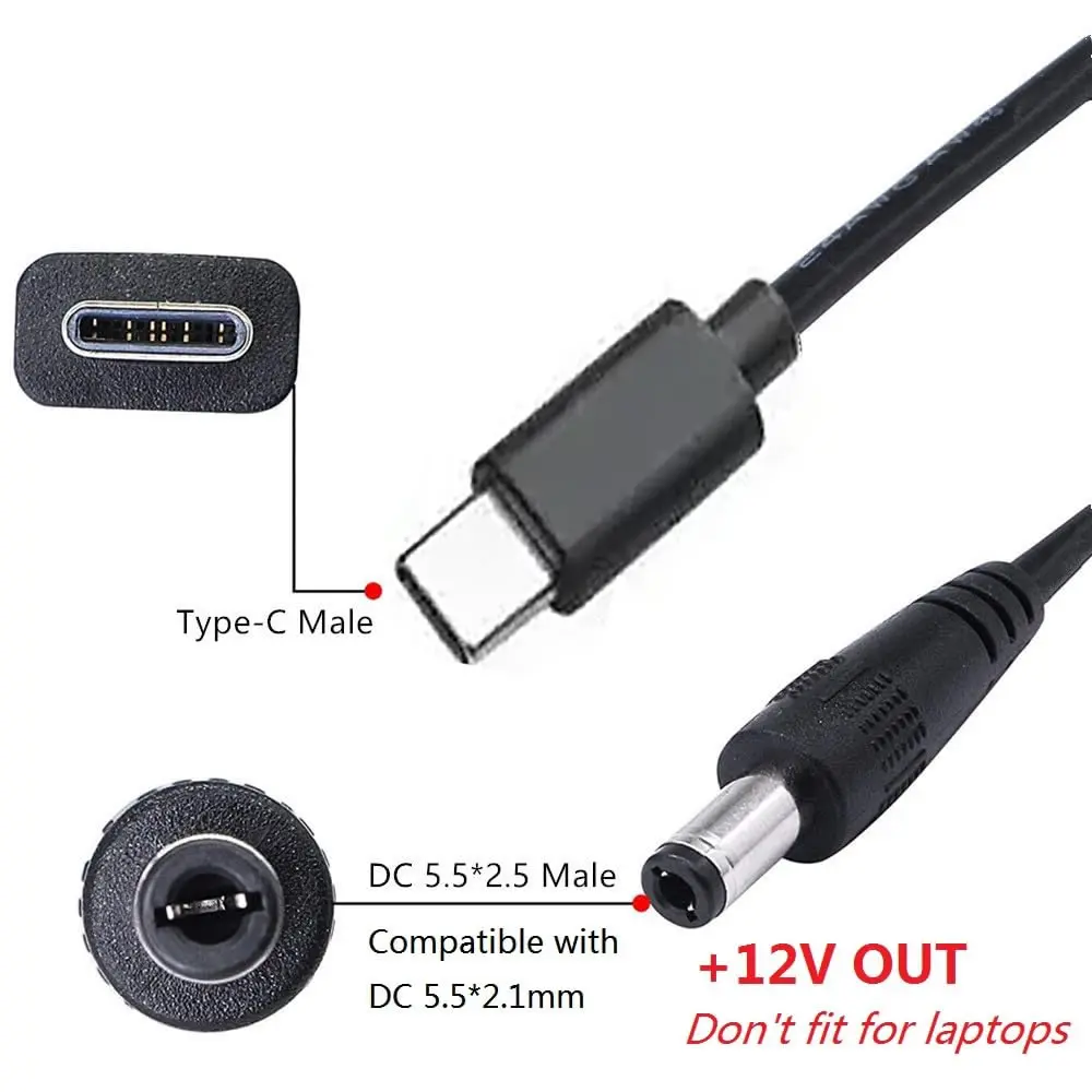 USB C to DC 5.5mm x 2.5mm Powe - Outdoor Power Supply 12V recensie en prijs