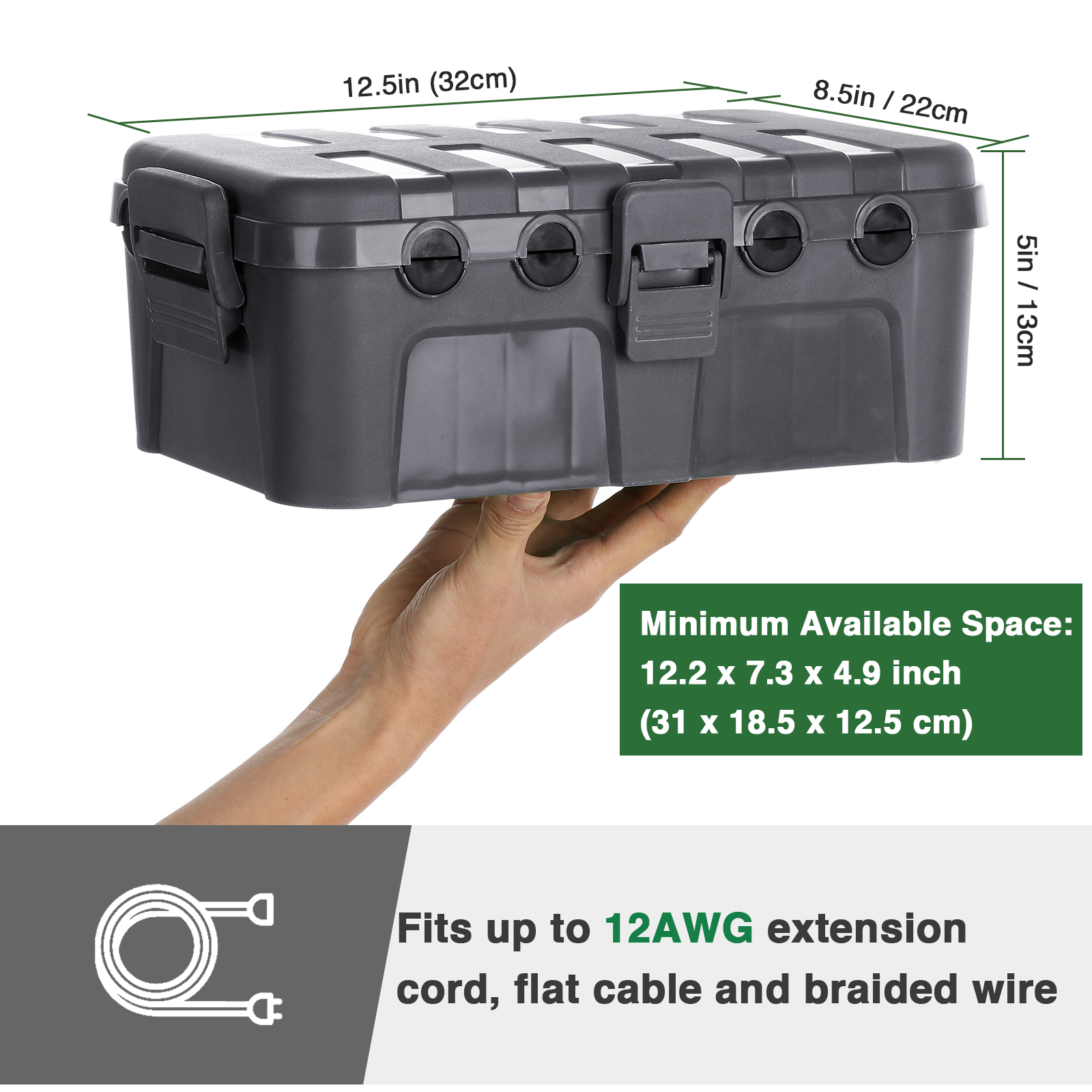 Large Weatherproof Outdoor Ele - Outdoor Power Box Cover recensie en prijs