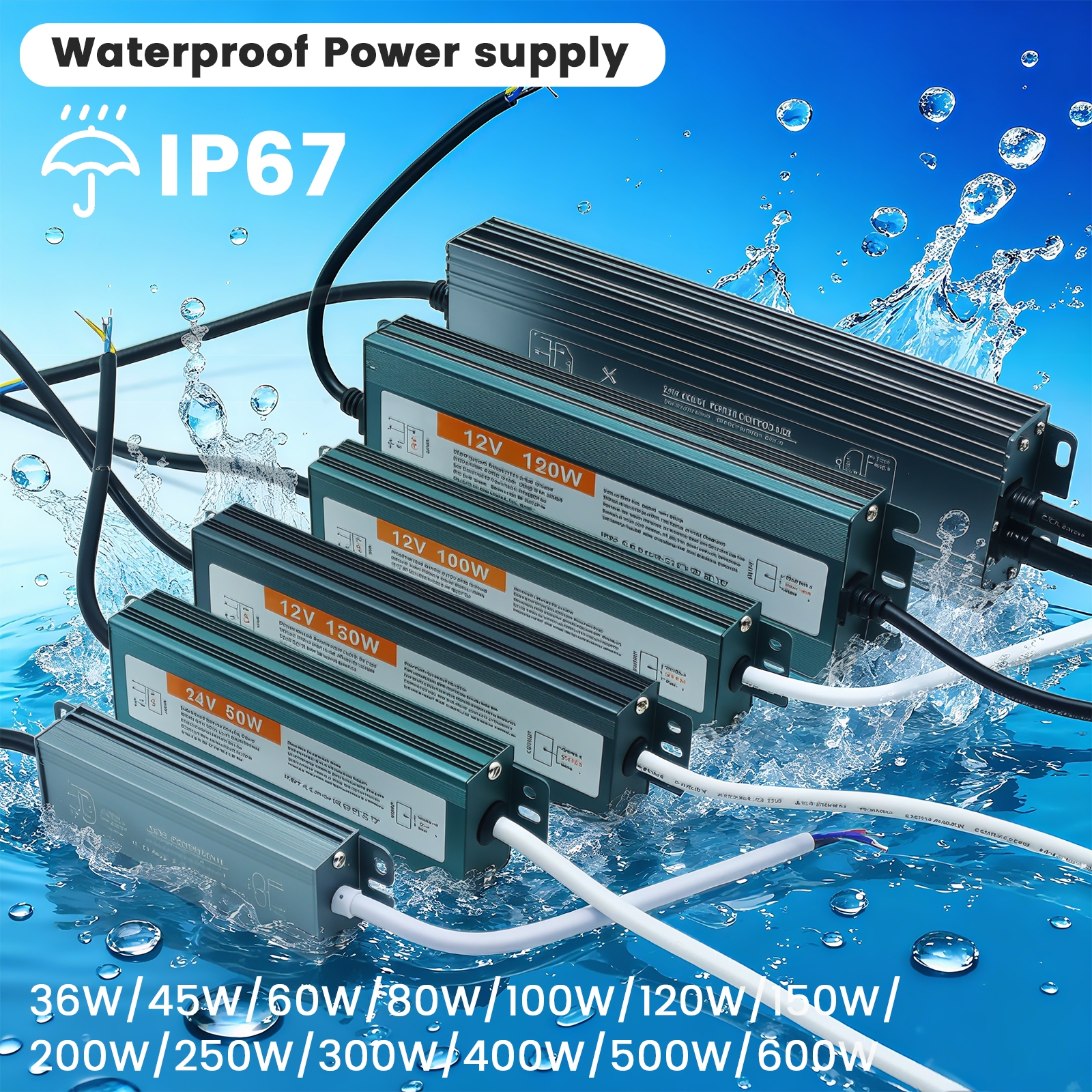AC/DC Waterproof LED Power Sup - Outdoor Power Supply 12V recensie en prijs