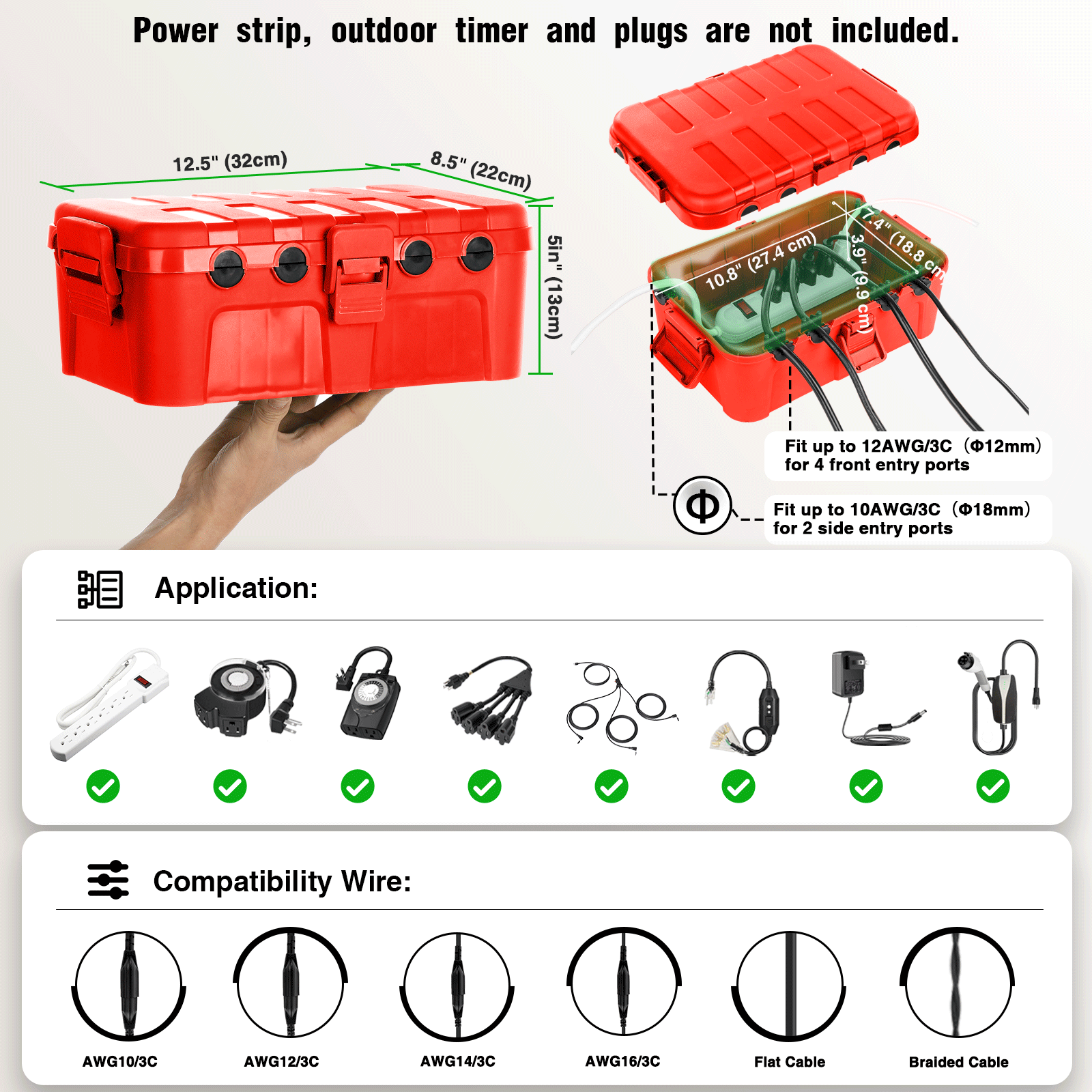 Weatherproof IP54 Outdoor Exte - Outdoor Power Box Cover recensie en prijs