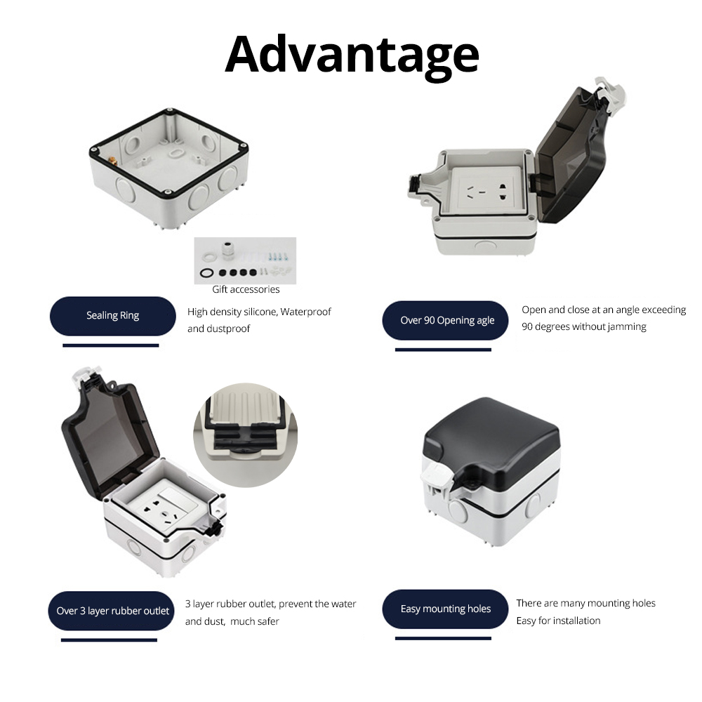 Wallpad IP66 Dustproof Waterpr - Outdoor Power Box Cover recensie en prijs
