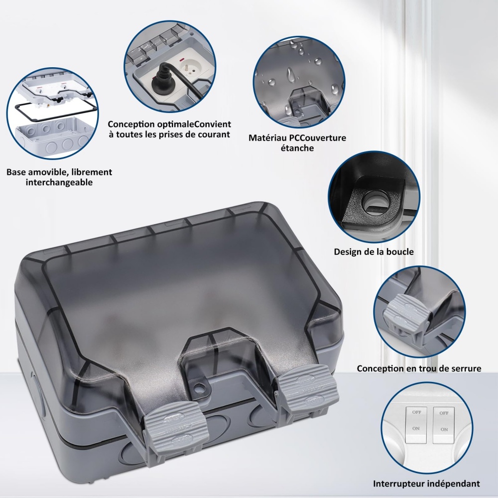 EIOMR France IP66 Weatherproof - Outdoor Power Box Cover recensie en prijs