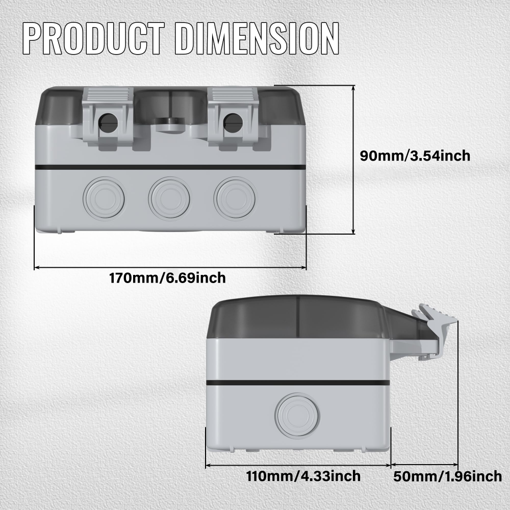 EIOMR France IP66 Weatherproof - Outdoor Power Box Cover recensie en prijs
