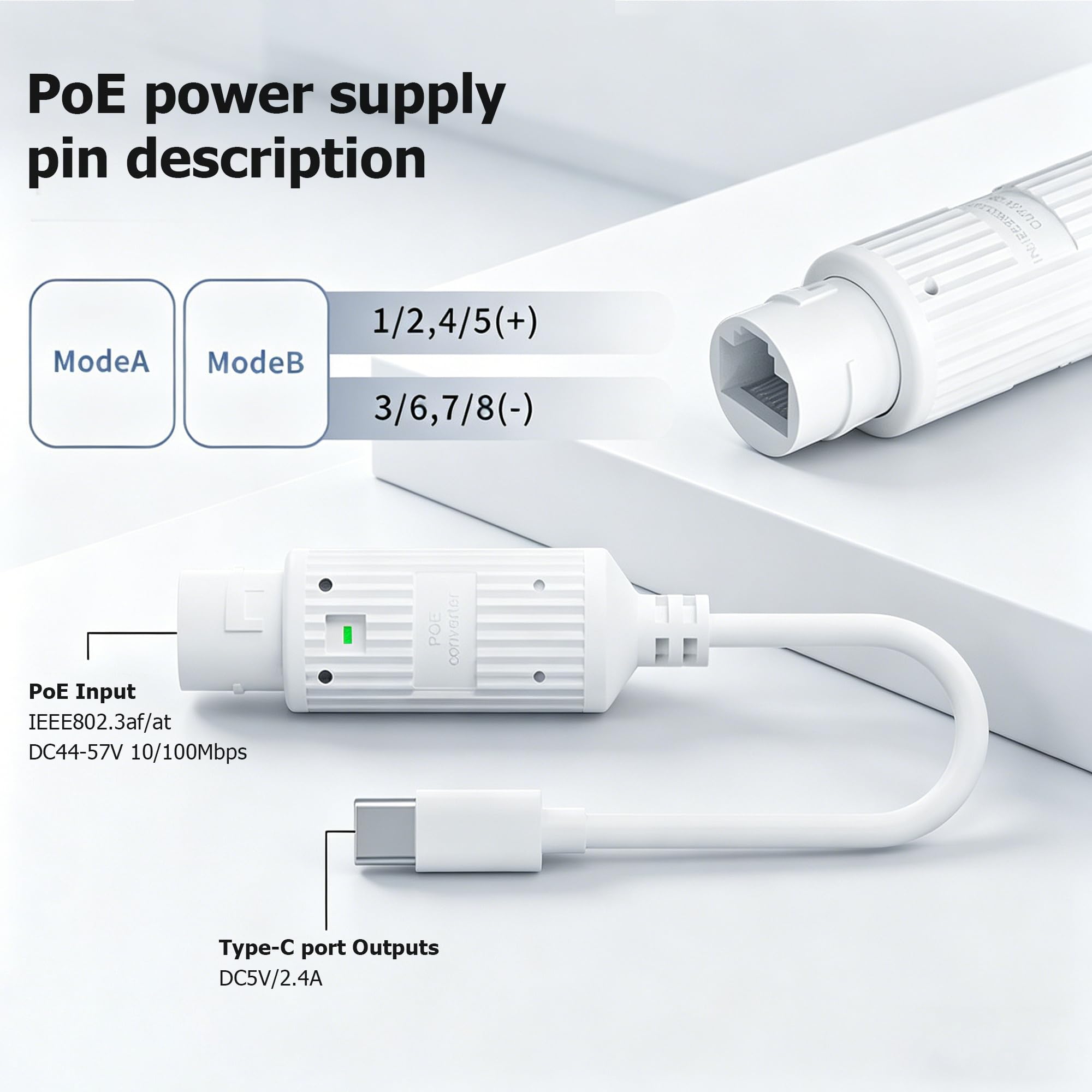 POE to USB-C Power Converter R - Outdoor Power Adapter Usb recensie en prijs