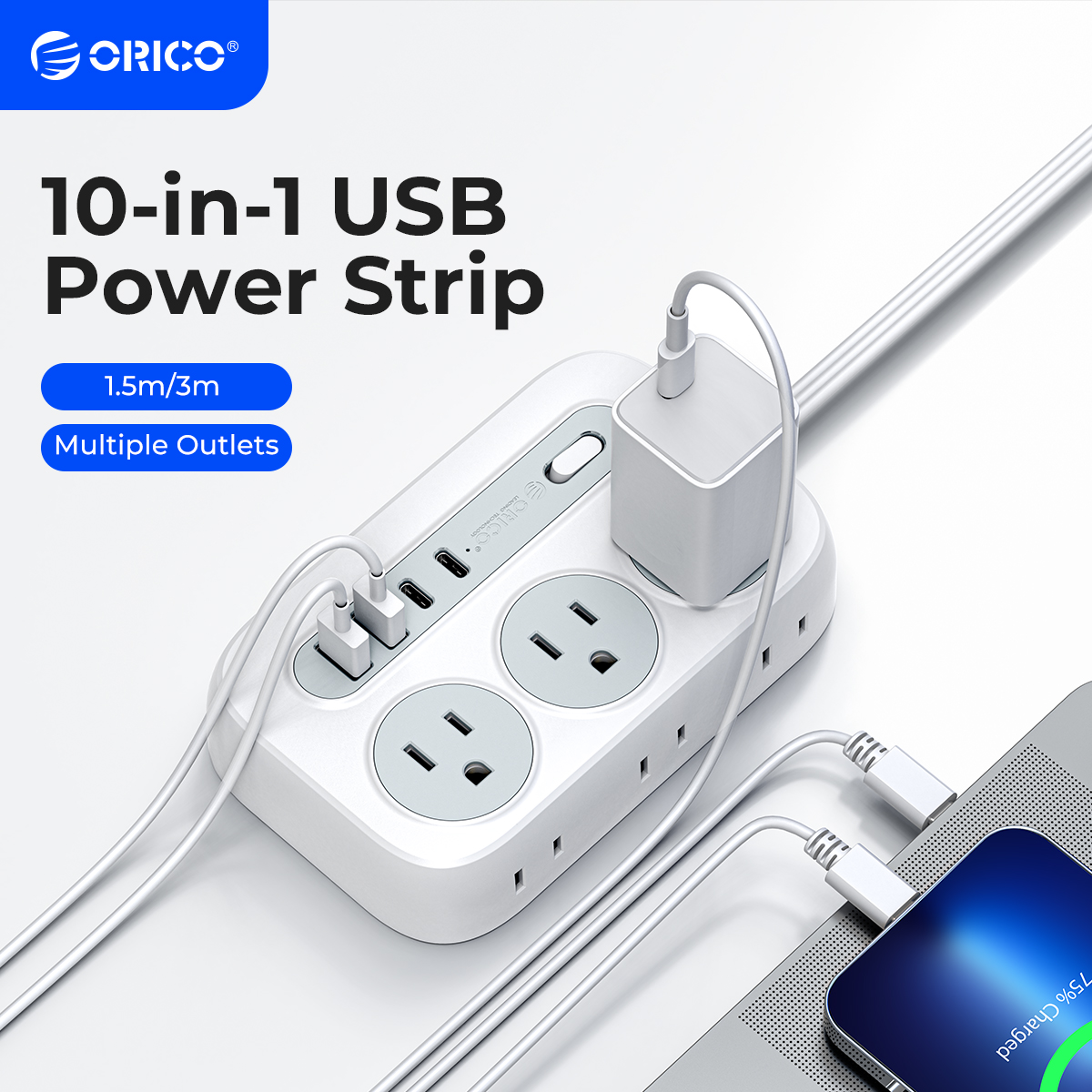 ORICO Power Strip 6 AC Outlets - Outdoor Power Adapter Usb recensie en prijs