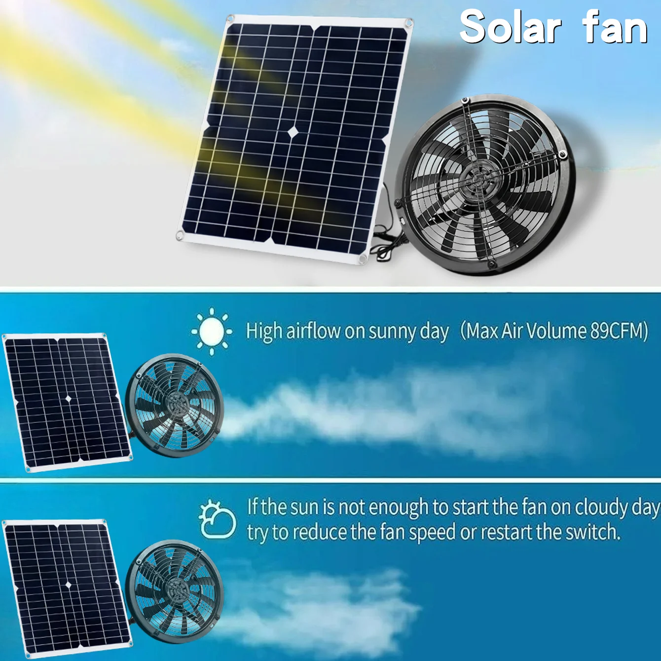 15W Solar Powered Exhaust Fan  - Outdoor Power Vent recensie en prijs