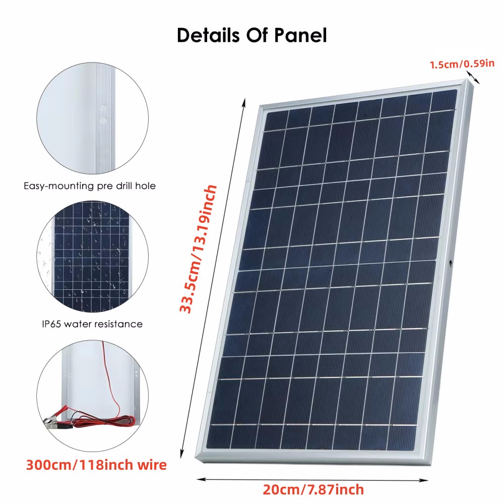 35W Solar Panel Kit Complete 1 - Outdoor Power Kit recensie en prijs