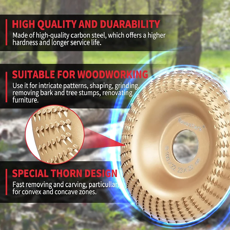 XMSJ 3PCS Wood Carving Disc fo - Stump Grinder Attachment recensie en prijs