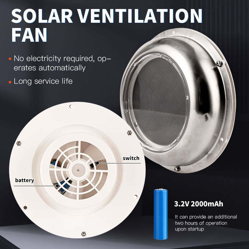 Solar Powered round Exhaust Fa - Outdoor Power Vent recensie en prijs