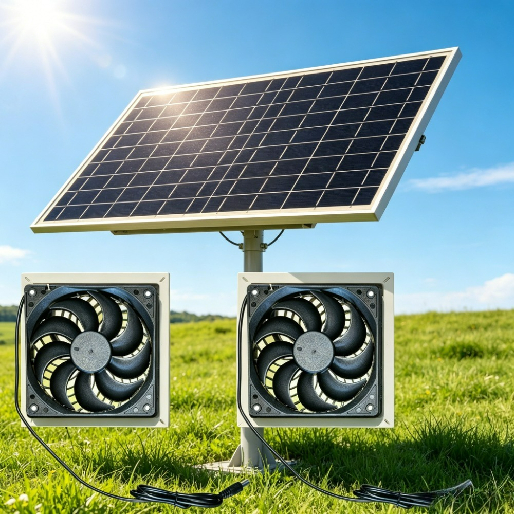15W Solar Powered Dual Cooling - Outdoor Power Vent recensie en prijs