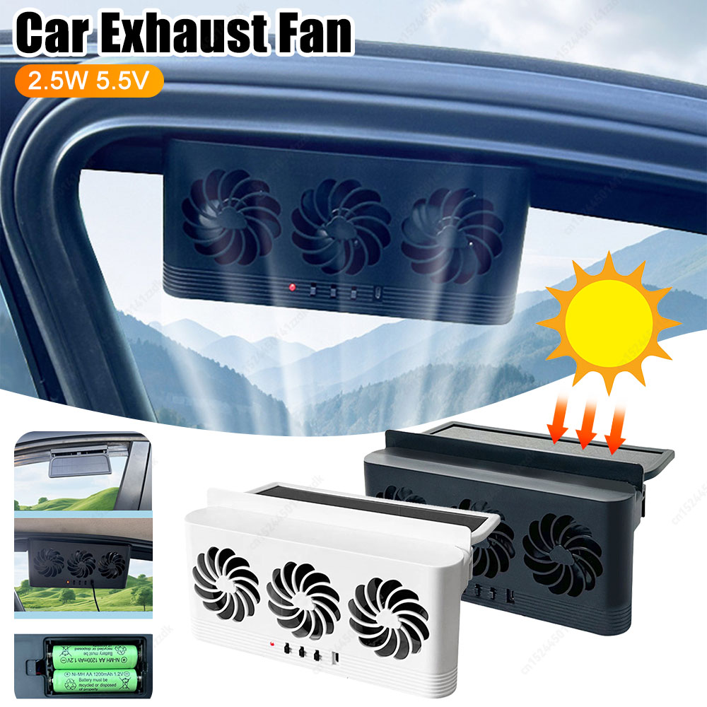 Solar Powered Car Exhaust Fan  - Outdoor Power Vent recensie en prijs