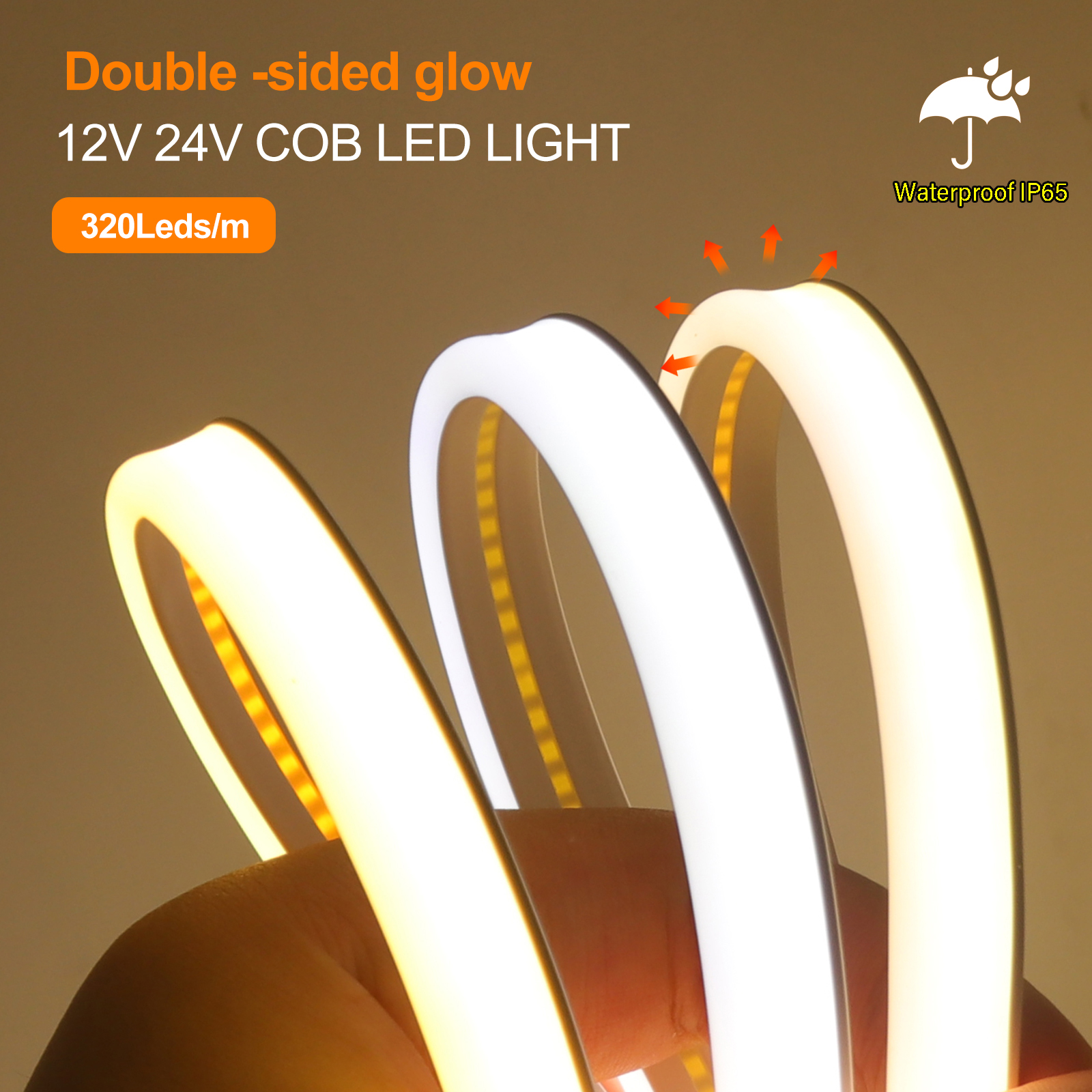 12V 24V COB LED Strip Light Hi - Outdoor Power Strip Weatherproof recensie en prijs