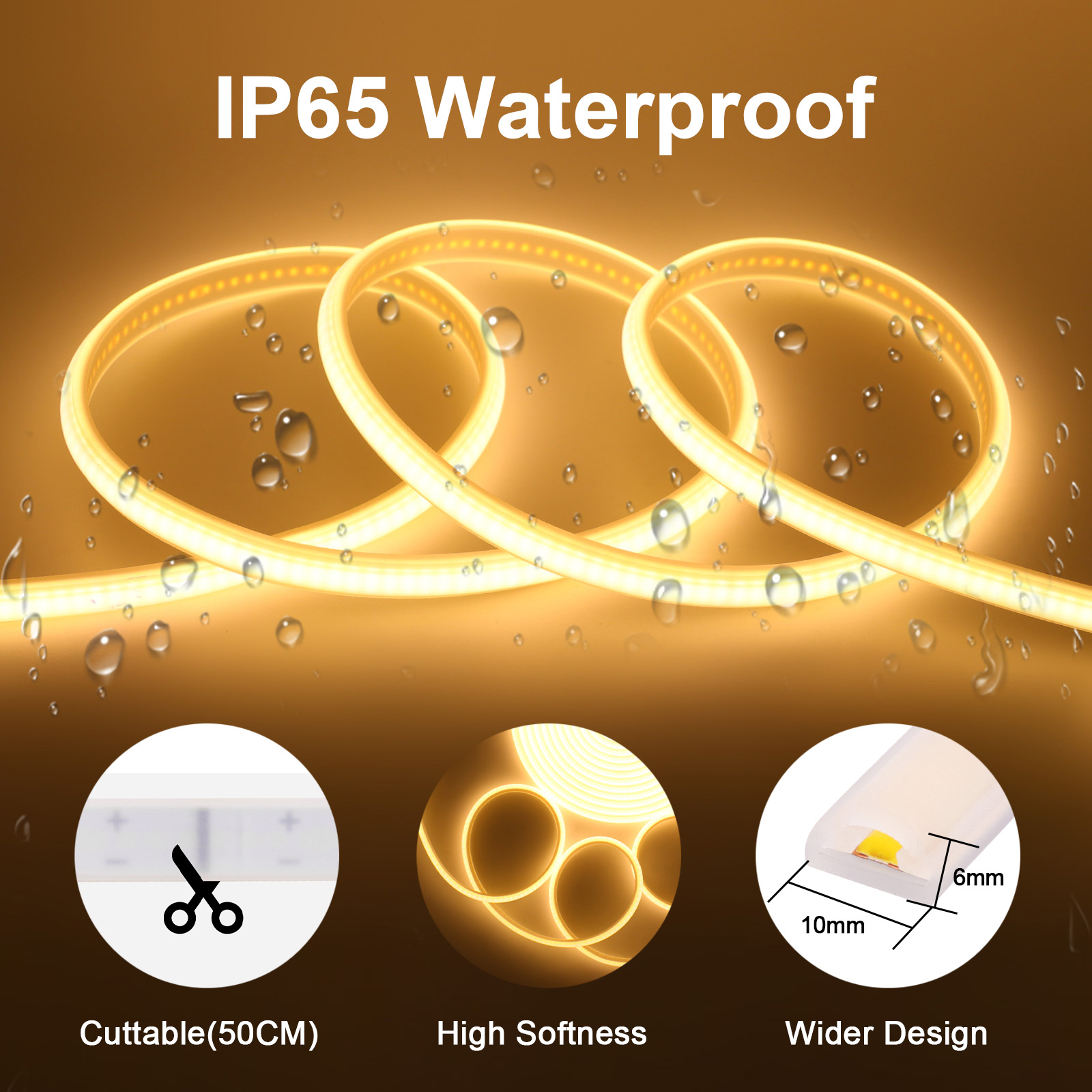 Dimmable COB LED Strip Light 2 - Outdoor Power Strip Weatherproof recensie en prijs