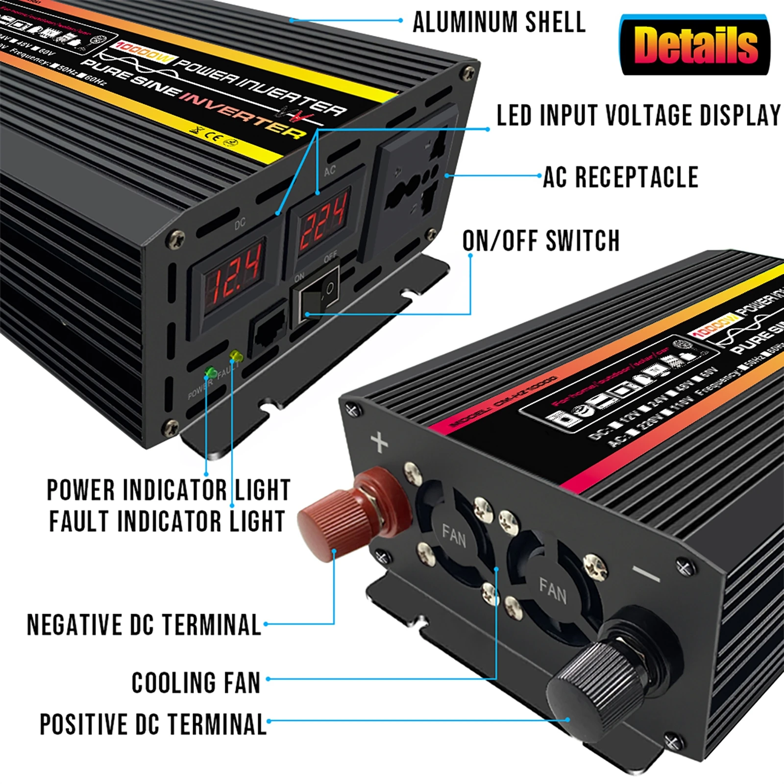 10000/12000W Pure Sine Wave In - Outdoor Power Supply 12V recensie en prijs